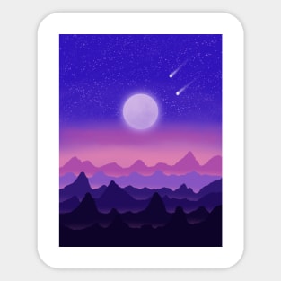 Night Mountain Beauty Sticker